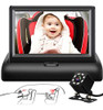 Shynerk Baby Car Mirror, 4.3 '' Hd Función De Visión Nocturn 0