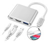 Cable Adaptador Tipo C Plateado Hdmi Usb Para Mac Otec 0