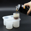Molde De Hielo De Vaso De Chupito Bandeja De Silicona De 4 T 5