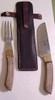 Camping.cuchillo Y Tenedor De Acero Inoxidable 8. Con Funda. 2