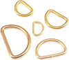 100 Anillos En D Para Bolsos, Carteras, 5 Tamaños - Dorado 0