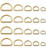 100 Anillos En D Para Bolsos, Carteras, 5 Tamaños - Dorado 2
