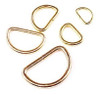 100 Anillos En D Para Bolsos, Carteras, 5 Tamaños - Dorado 5