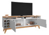 Rack Wine 1,60 M Branco Noce Casa D Móveis Sala 3