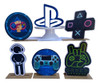 Kit Display De Mesa 6 Peças Para Festa Playstation Mdf 0
