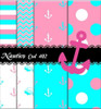 Kit Imprimible Nautico Marinero Papel Imagen Fondos Clipart 1