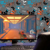 Papel De Parede Gamer Jogos Adesivo Lavavel Quarto Cinza 3m 0