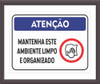 Placa Sinalização 30x20 - Mantenha Ambiente Limpo Organizado 0