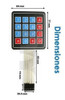 Teclado Membrana Matricial 4x4 Autoadhesivo Nubbeo 3