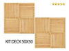 4 Peças Deck Madeira 50x50cm Piso P/ Box 1