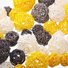 Esferas Decorativas De Ratan 36u. 4 Tamaños, Amarillo Gris B 2 Esferas Decorativas De Ratan 36u. 4 Tamaños, Amarillo Gris B 2
