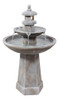 Sunnydaze 2-tiered Pagoda Outdoor Water Fountain Con Luz Led 0