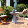 Sunnydaze 2-tiered Pagoda Outdoor Water Fountain Con Luz Led 1