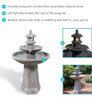 Sunnydaze 2-tiered Pagoda Outdoor Water Fountain Con Luz Led 3
