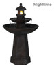 Sunnydaze 2-tiered Pagoda Outdoor Water Fountain Con Luz Led 4