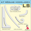 Kit Régua Modelagem Gabarito Curva Acrílico Costura Ls Fenix 0
