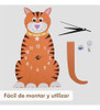 Comportamiento Infantil Reloj Para Gatos Con Ojos Y Cola Móv 1