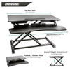 Pyle Ergonomic Standing Desk  Pc Monitor Riser  Laptop Ajust 2