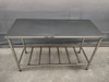 Mesa Bancada 160x40 Armario Inox Multiuso 1 Nivel Gradeada 5