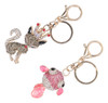 Chaveiro De Strass Para Peixes, 2 Peças, Estilo Animal, Core 7