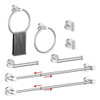 Chihod 8pcs Accesorios De Hardware De Baño, Barra De Toallas 0