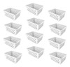 Kit 12 Cesto Multiuso Organizador Pequeno 16x12x6cm Branco 0