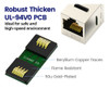 Ampcom Cat7 Rj45 Conector Keystone Acoplador En Linea, Hembr 2
