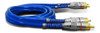 Kit 2 Cabo Rca Svart 1m +1 5mt Azul Blindado 4