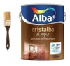 Cristalba Barniz Al Agua Brillante Alba X 4 Lt + Pincel 0