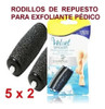 5 Repuestos Rodillo Pulidor X2 Exfoliante Pédico Saca Dureza 1