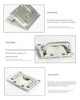 2x Yacht Hatch Pull Deck Cover, Escada De Elevação Resistent 5