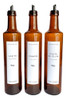 Set 3 Dispenser Aceitero Vidrio Ámbar Aceite+vinagre+oliva 0