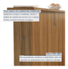Painel Ripado Bancada Para Cozinha 120cm  100% Mdf Wt 3