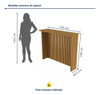 Painel Ripado Bancada Para Cozinha 120cm  100% Mdf Wt 4