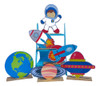 Kit Display De Mesa 6 Peças Para Festa Astronauta Mdf 0