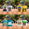 15 Plantillas Baby Yoda Star Wars + 15 Mockups Para Tazas 1