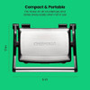 Parrilla De Panini Chefman Antiadherente 180° Acero Inoxidab 7