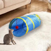 Túnel De Juguete Para Gatos Plegable Interactivo Azul Amaril 5