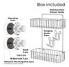 Accesorios Hasko - Carrito De Ducha Con Ventosa - Cesta De 2 2
