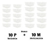 Kit 20 Cestos Organizador 10 M E 10 Pequeno Transparente 1