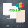 Kit Hojas A4 Rayadas Cuadriculadas Bullet Imprimibles 2