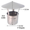 Chapéu Chinês Inox 304 Para Chaminé 5 Polegadas, Forno Ig 2