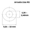 Arruela Lisa M5 Zincado Branco Caixa 1.000 Peças 1