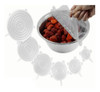 Tapas Silicona Ajustables Reutilizables Set X 6 Transparente 0