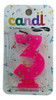 Vela Numero Rosa Fluo Con Lunares Nº3 0