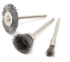 Accesorio Torno Mini Drill Juego 3 Cepillos De Acero Inox 0