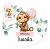 Kit Imprimible Monos Monito Flores Acuarela Tukit 0