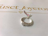 Anillo Solitario Ancho, En Plata 925. T=17. Circonia. Tuset 3