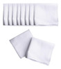 10x Lenços De Bolso Brancos Sólidos Para 28cm X 28cm 3