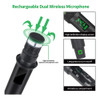Aveek Sistema De Micrfono Inalmbrico, Uhf De Doble Canal, Mi 4